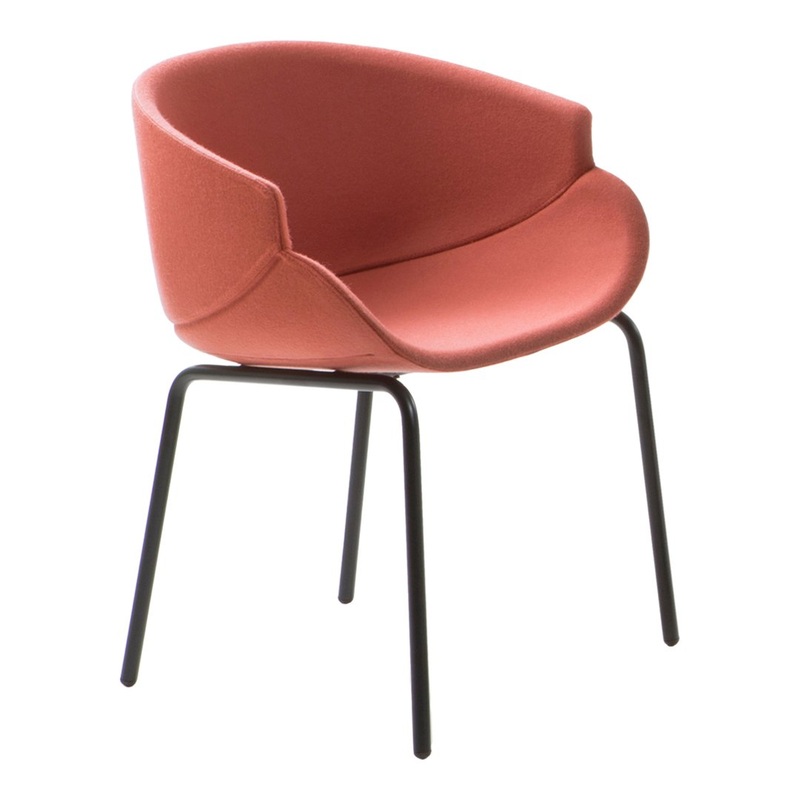 Bix Armchair – Metal Base – Upholstered