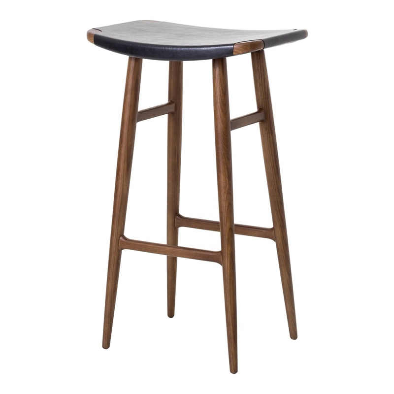 Freja Bar Stool – Leather Seat