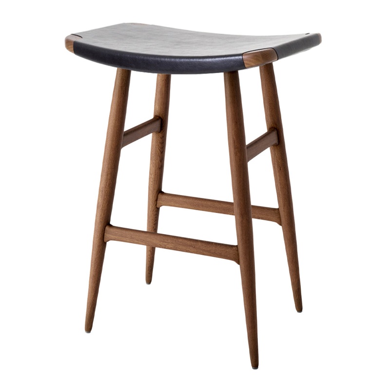 Freja Counter Stool – Leather Seat