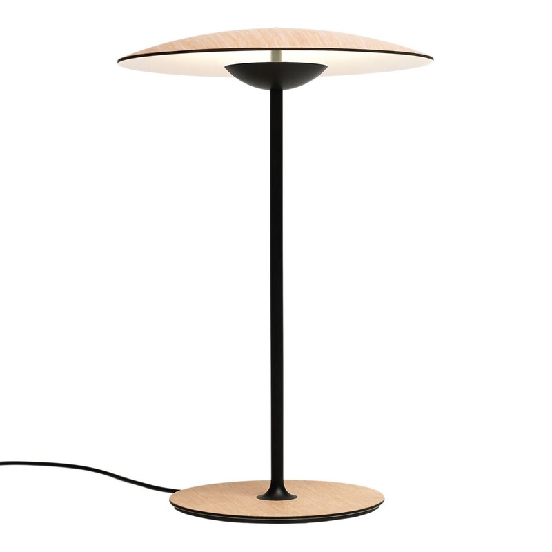 LED-Ginger Table Lamp Oak – White