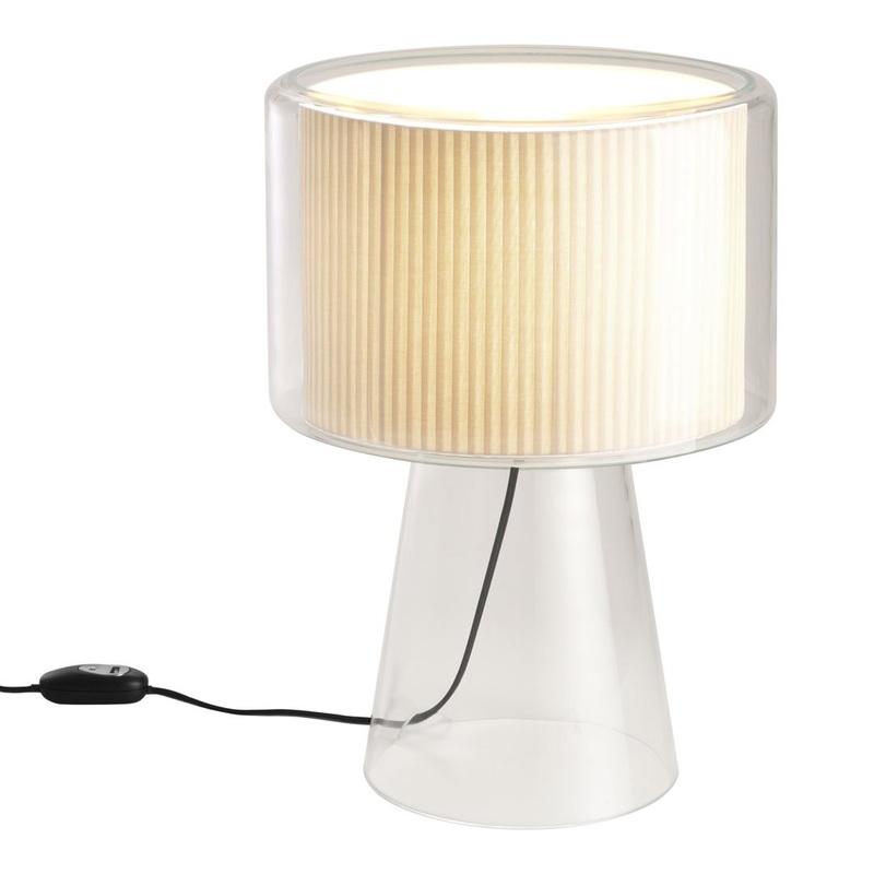 Mercer Table Lamp Pleated White Cotton (QS)
