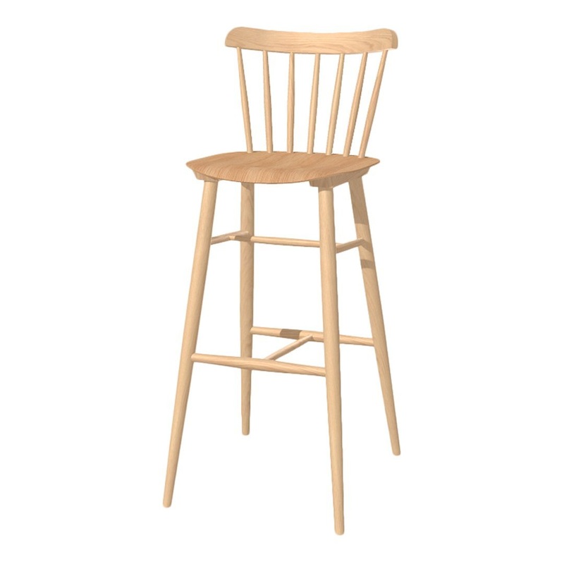 Ironica Barstool Oak – Natural Lacquer