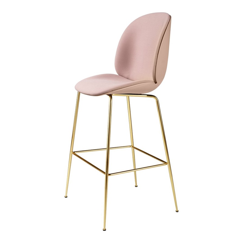 Beetle Bar Chair – Front Upholstered – Brass Semi Matt Base