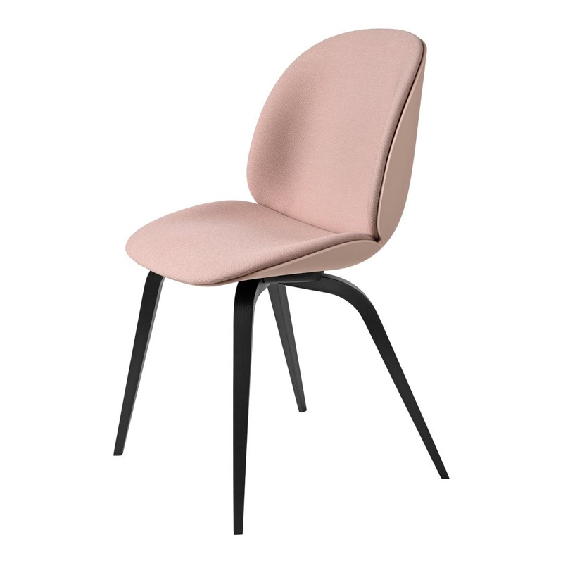 Beetle Dining Chair – Front Upholstered – Black Stained Beech Base