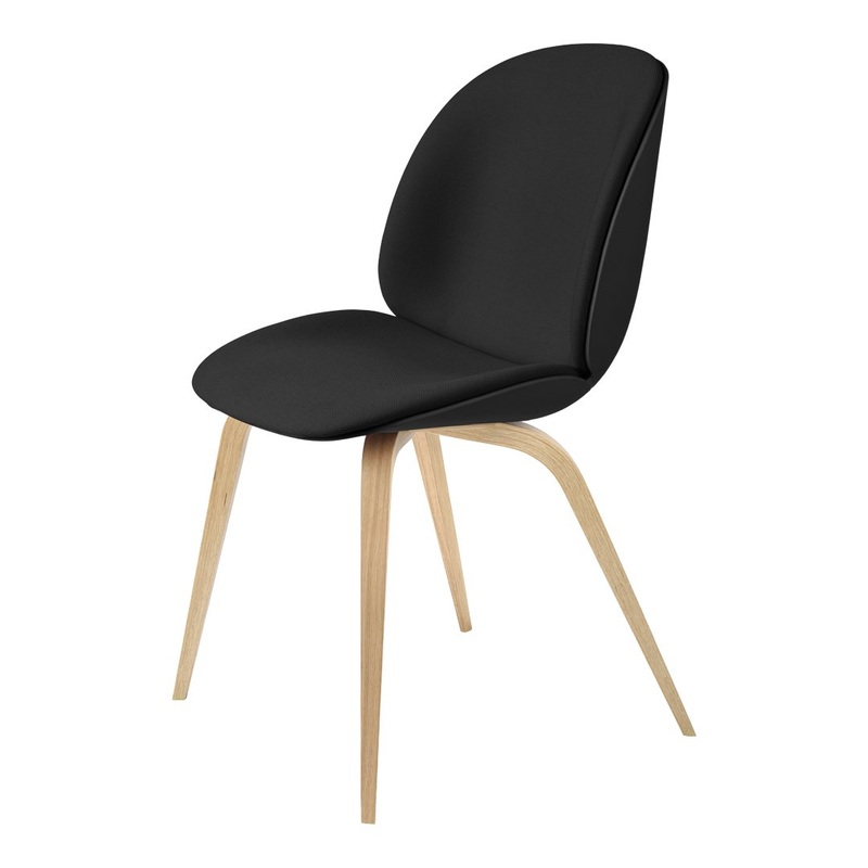 Beetle Dining Chair – Front Upholstered – Oak Lacquered Base