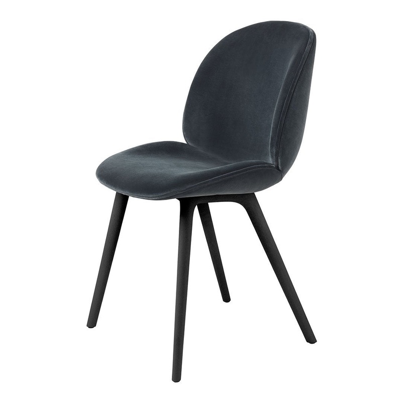 Beetle Dining Chair – Fully Upholstered – Black Plastic Base