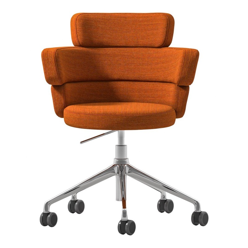 Dam XL Swivel Armchair – 5-Star Base w/ Gas Lift & Casters – Upholstered