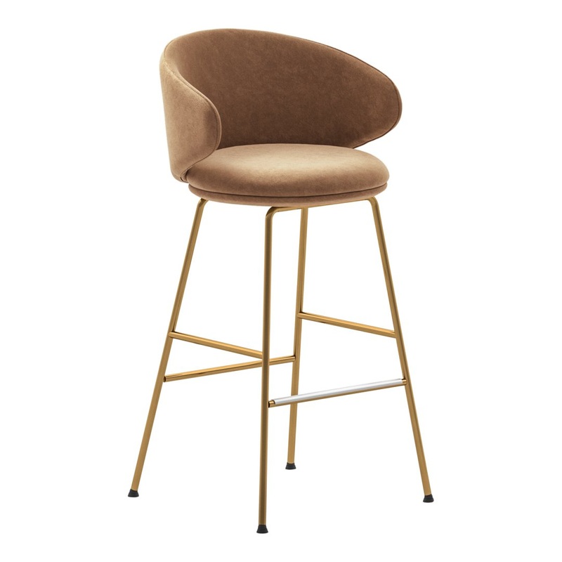 Belle Bar Stool w/ Arms – Upholstered