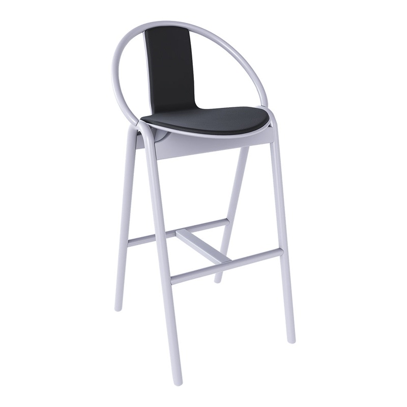Again Barstool – Upholstered – Beech Pigment Frame