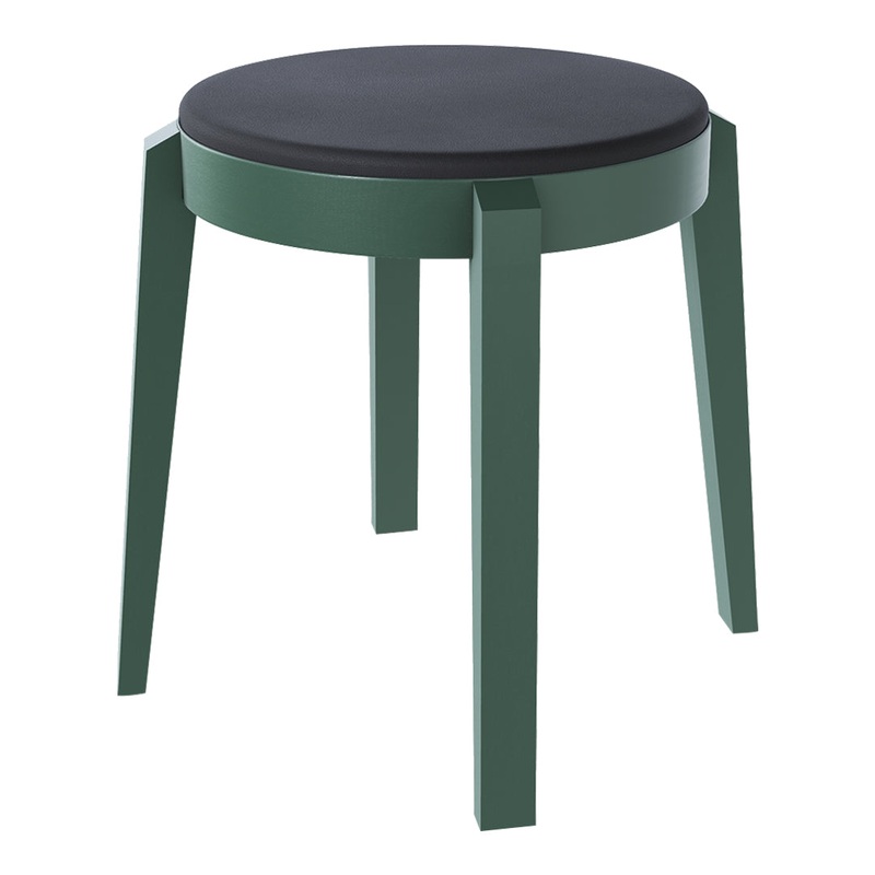 Punton Stool – Upholstered – Beech Pigment Frame