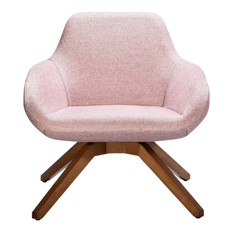 X Big Lounge Armchair – Wood Base