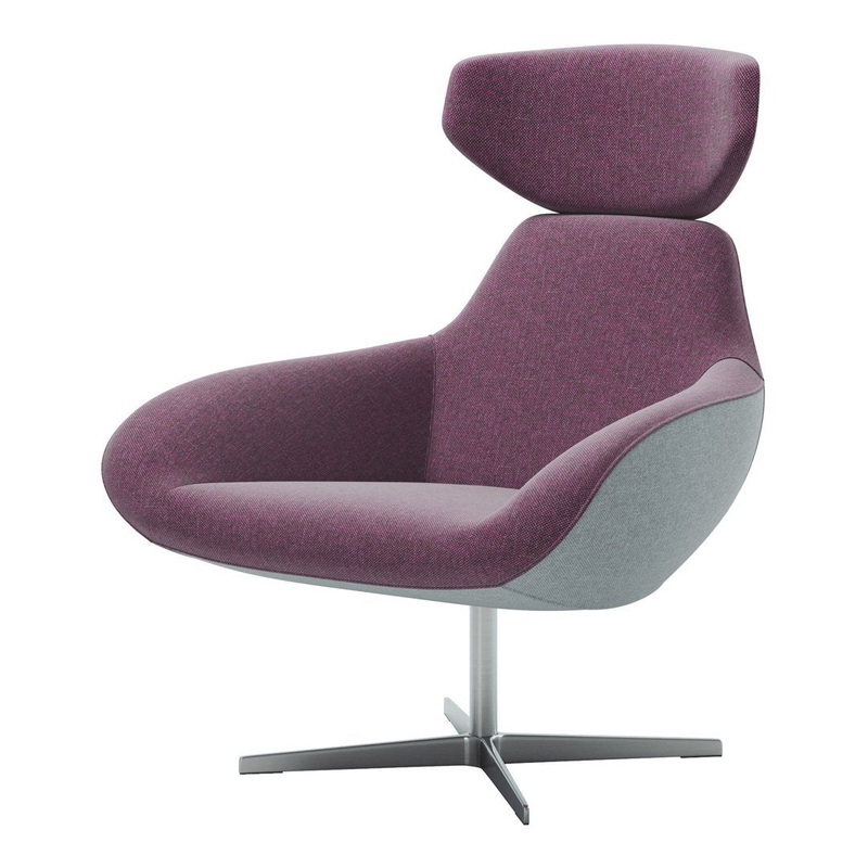 X 2Big Lounge Armchair w/ Headrest – 4-Star Base