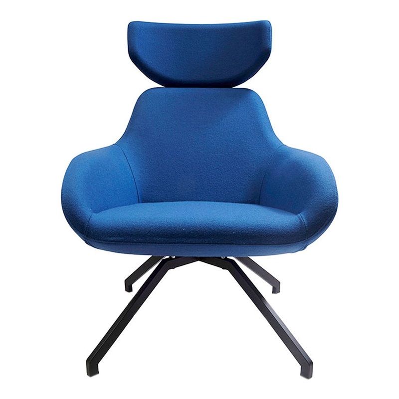 X 2Big Lounge Armchair w/ Headrest – Fixed Steel Base