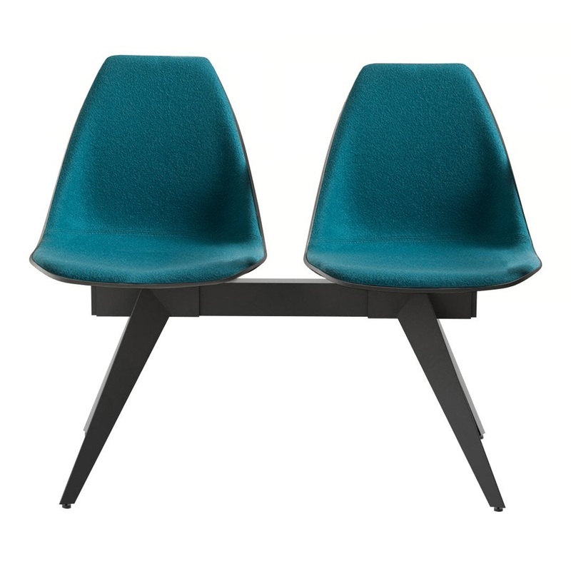 X Beam 2-Seater Bench – Front Upholstered