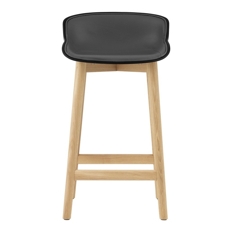 Hyg Counter Stool – Front Upholstered / Wood Base
