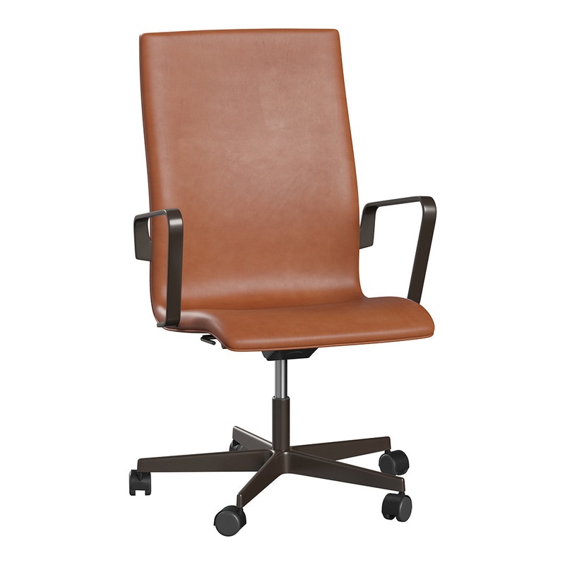 Oxford Medium Back Office Armchair – 5 Star Base & Casters – Height Adjustable