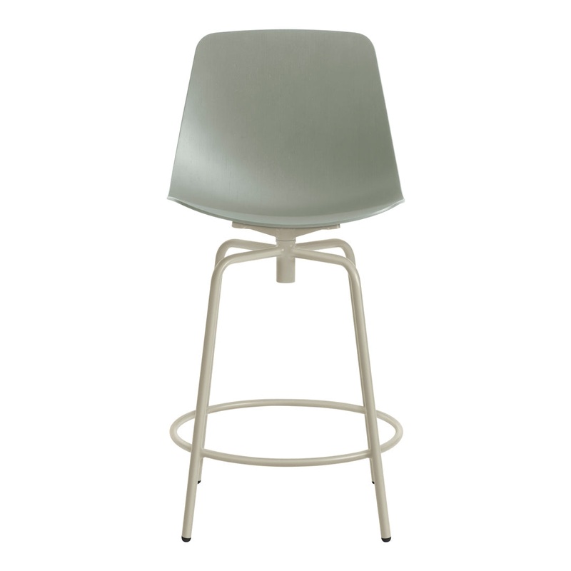 Clean Cut Counter Stool – Swivel Base Grey Green