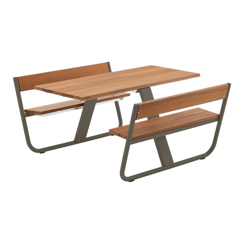 Manille Picnic Table Earth (RGB 88 88 84)