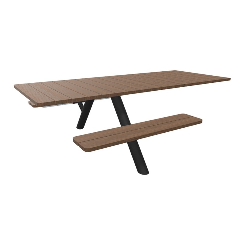 Panigiri Picnic Table Extension Black (RAL 9005)