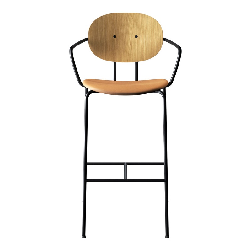 Piet Hein Bar Chair w/ Armrest – Seat Upholstered