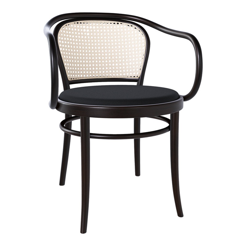 Armchair 33 – Cane Back & Seat Upholstered – Beech Frame