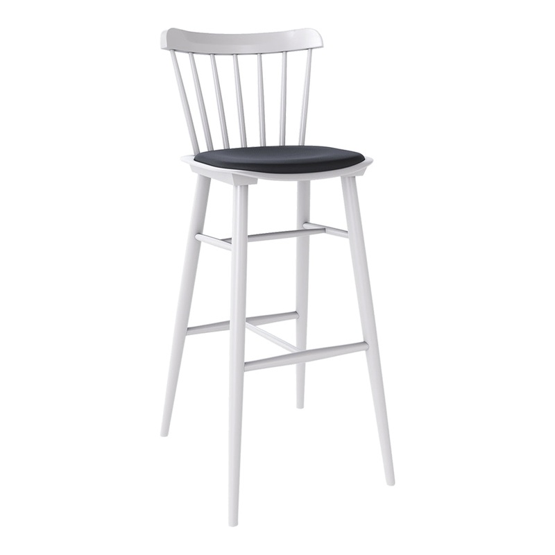 Ironica Barstool – Seat Upholstered – Beech Pigment Frame
