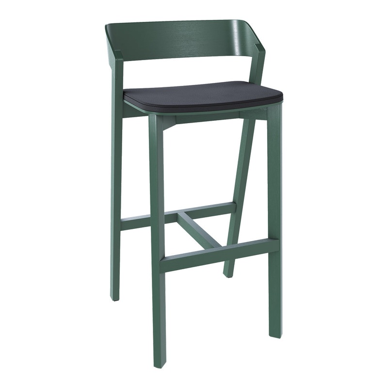 Merano Counter Stool – Seat Upholstered – Oak Pigment Frame