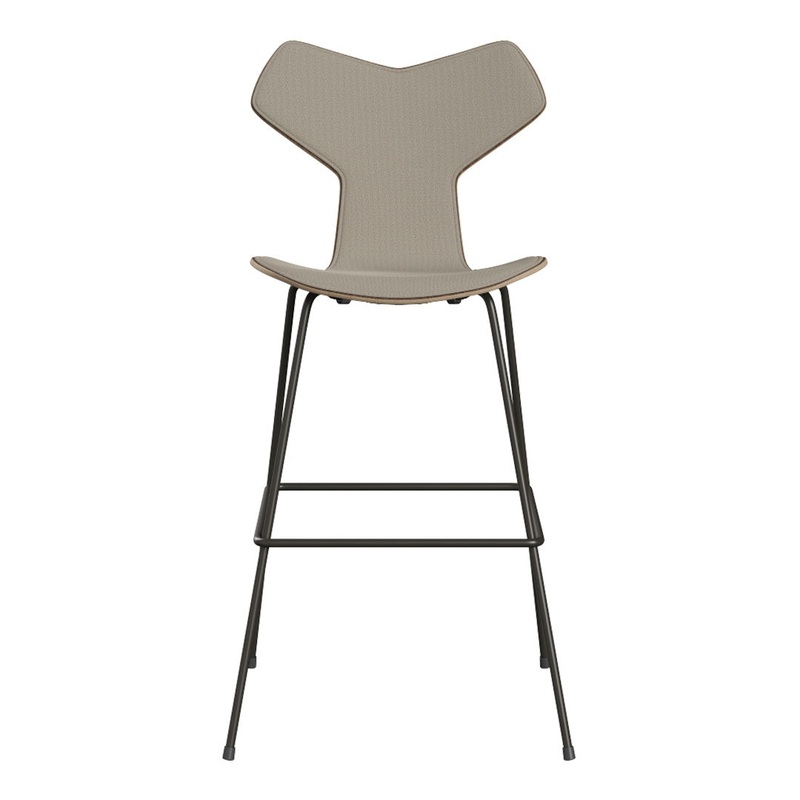 Grand Prix Bar Chair 3139 – Clear Lacquered – Front Upholstered