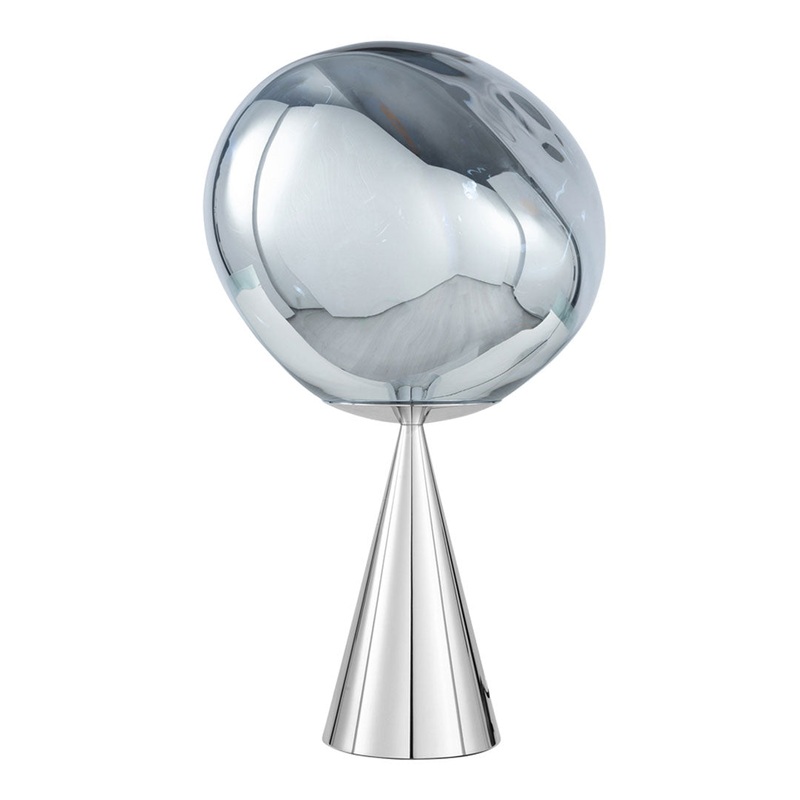 Melt Cone Fat LED Table Lamp Silver / Silver – Melt