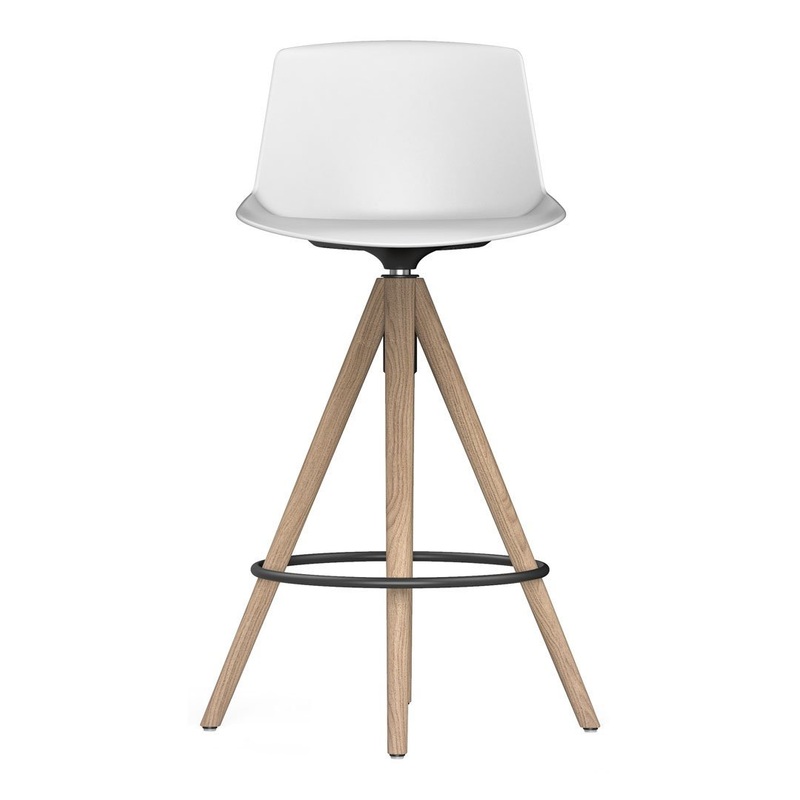 Noom Series 40 Counter Stool – Wood Pyramid Base