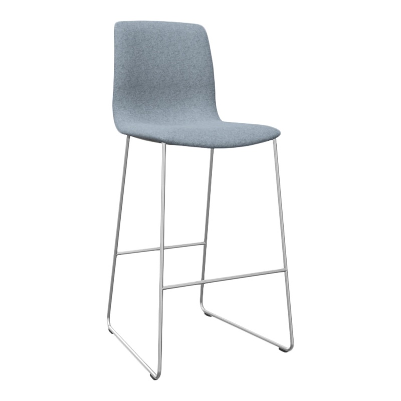 Noom Series 50 Bar Stool – Sled Base – Upholstered Shell