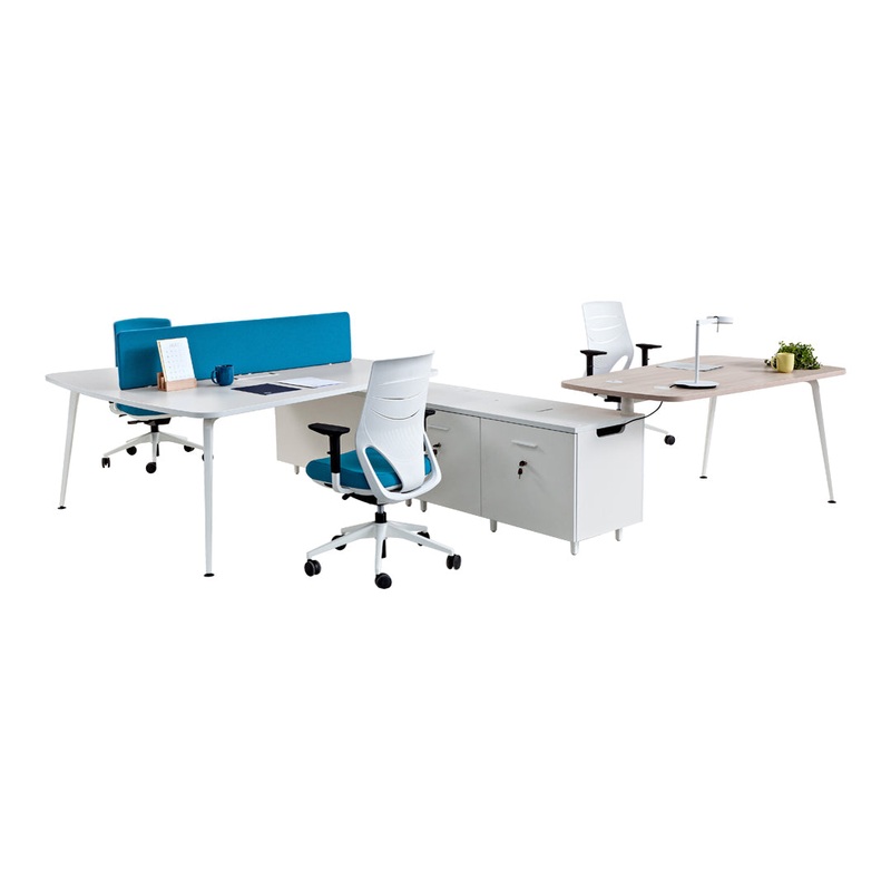 Twist Spine Twin Desk – Square
