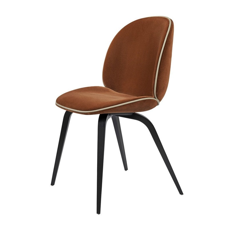 Beetle Dining Chair – Wood Base – Fully Upholstered