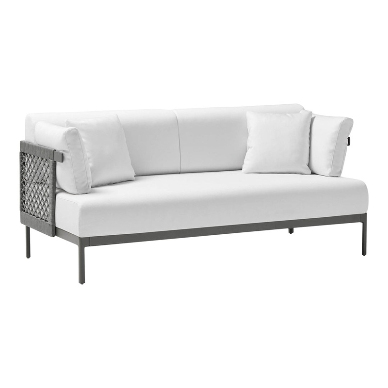 Legacy Outdoor Sofa w/ Braided Backrest – 2-Seater