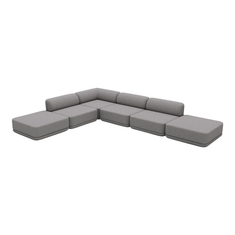 Cube Modular Sofa – Corner, Lounge, & Ottoman Setup