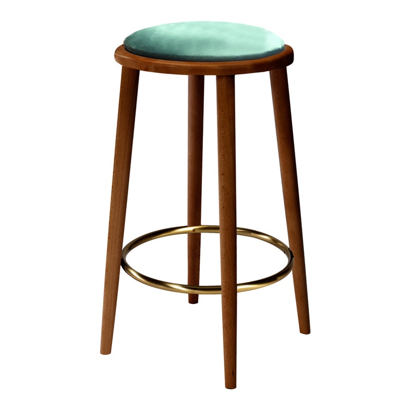 Luc Bar Stool – Metallic Footring
