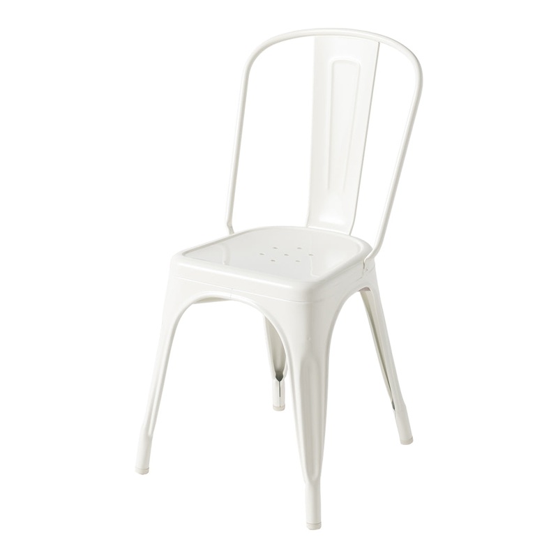 A Side Chair – Stackable Pure White – Tolix