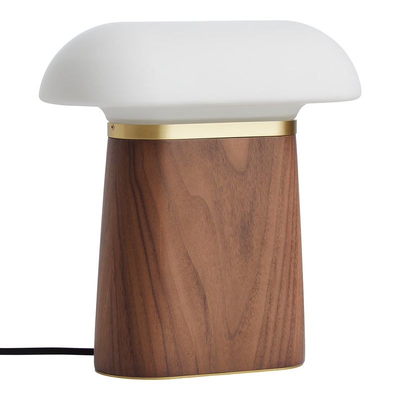 Nova Table Lamp Opal Glass / Walnut