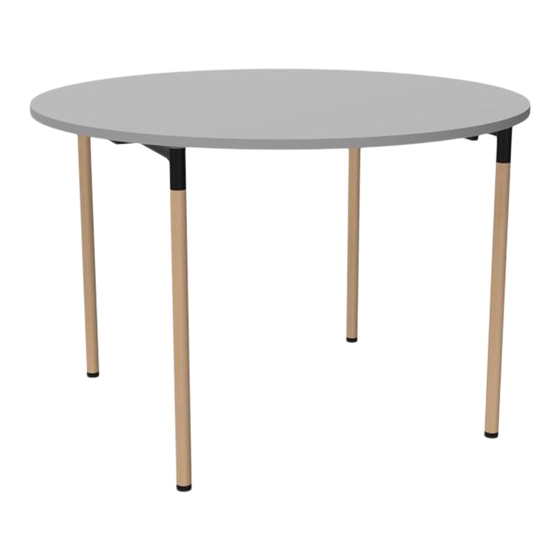 Tube Wood Folding Table – Round