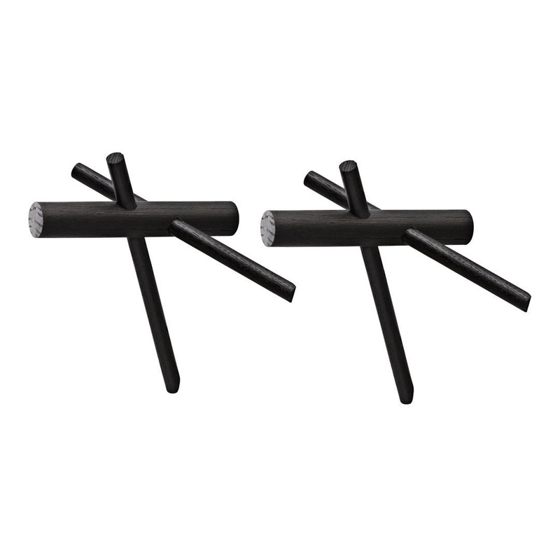 Sticks Hooks – Set of 2 (Order Quantity: 6) Black
