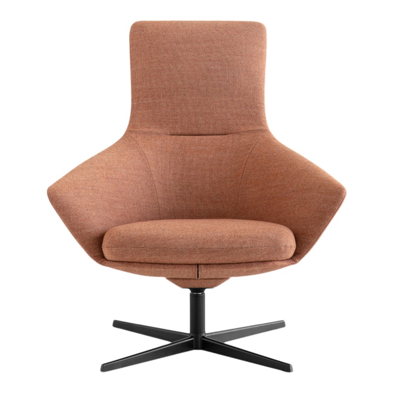 Wing Tip S281 Lounge Chair w/ 4-Star Base – Fully Upholstered