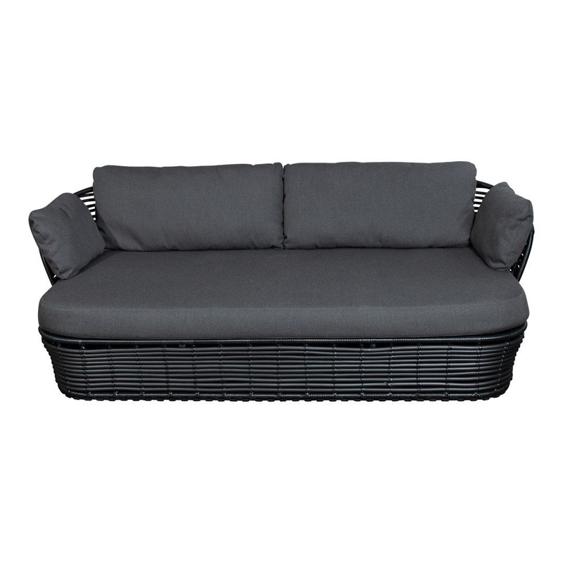 Basket 2-Seater Sofa Cane-line Weave – Graphite