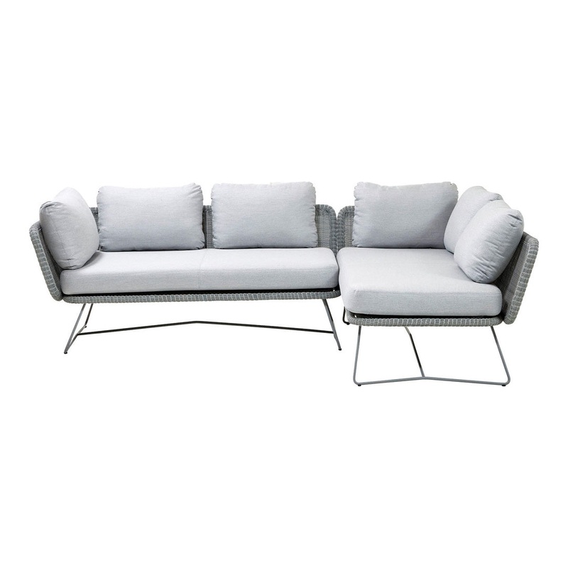 Horizon Pre-configured Sofa – Setup 2 Cane-line Natte – Light Grey / Light Grey Weave