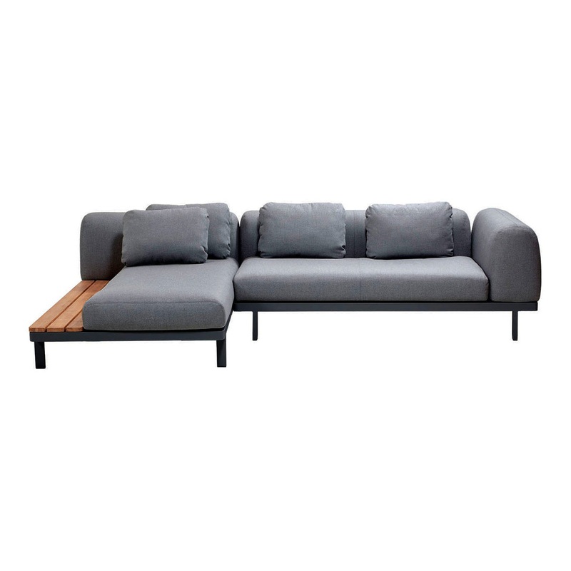 Space Pre-configured Sofa – Setup 1 Cane-line Airtouch – Dark Grey