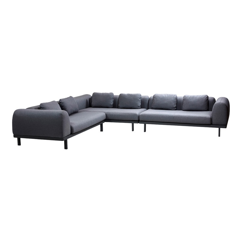 Space Pre-configured Sofa – Setup 3 Cane-line Airtouch – Dark Grey