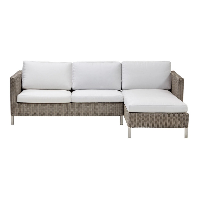 Connect Pre-configured Sofa – Setup 1 Cane-line Natte – White / Taupe Weave