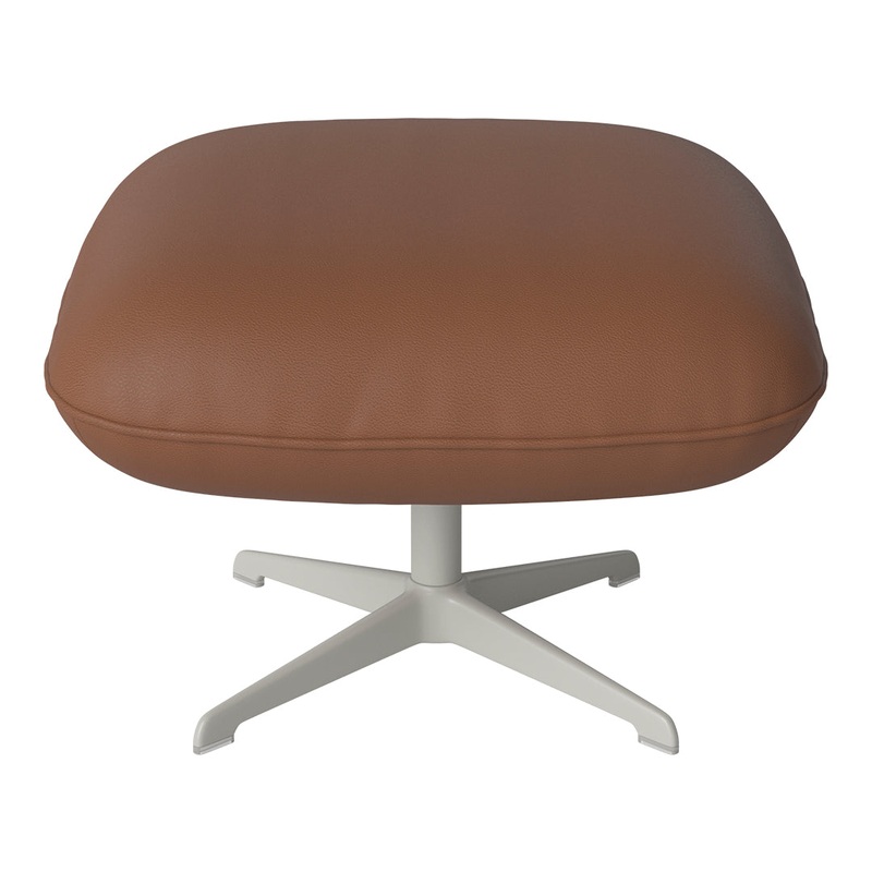 Ripon Footstool – 4-Star Base – Grey Lacquered Steel