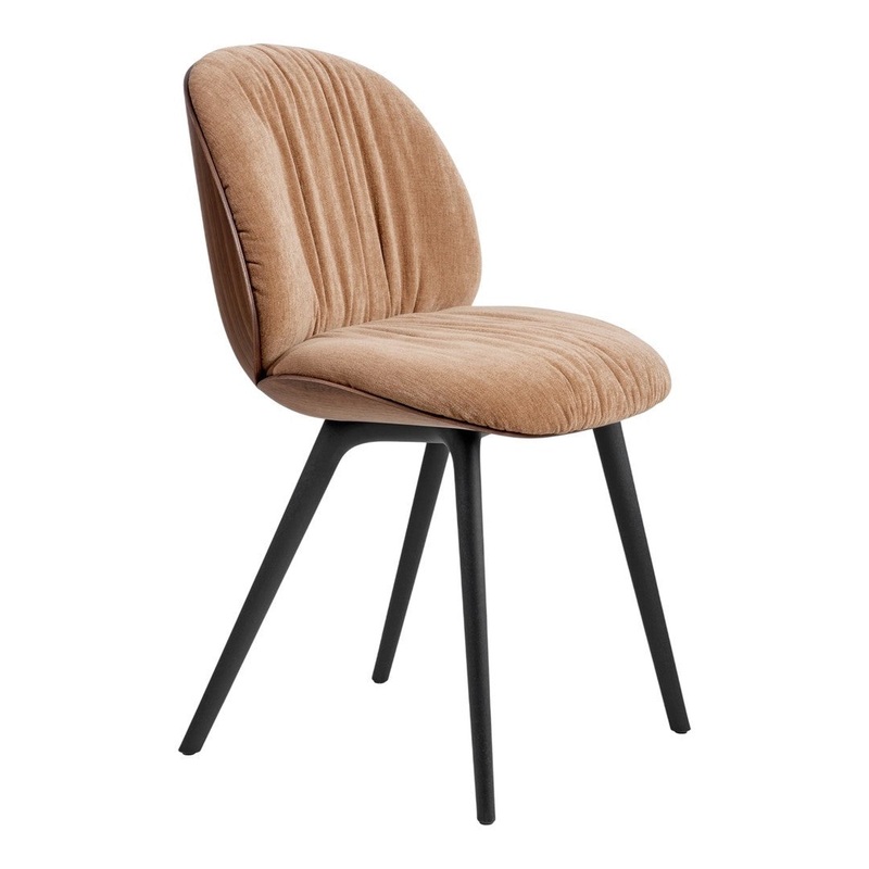 Beetle Soft Dining Chair – Plastic Base – Front Upholstered – Veneer Shell