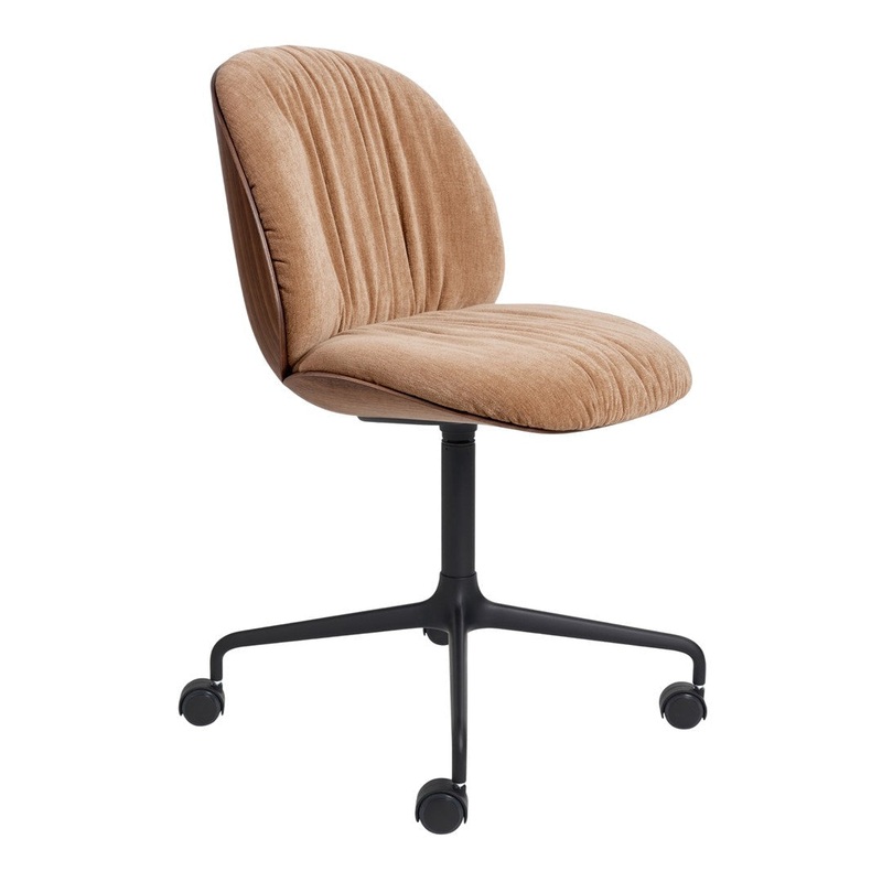 Beetle Soft Meeting Chair – 4-Star Base w/ Casters – Front Upholstered – Veneer Shell