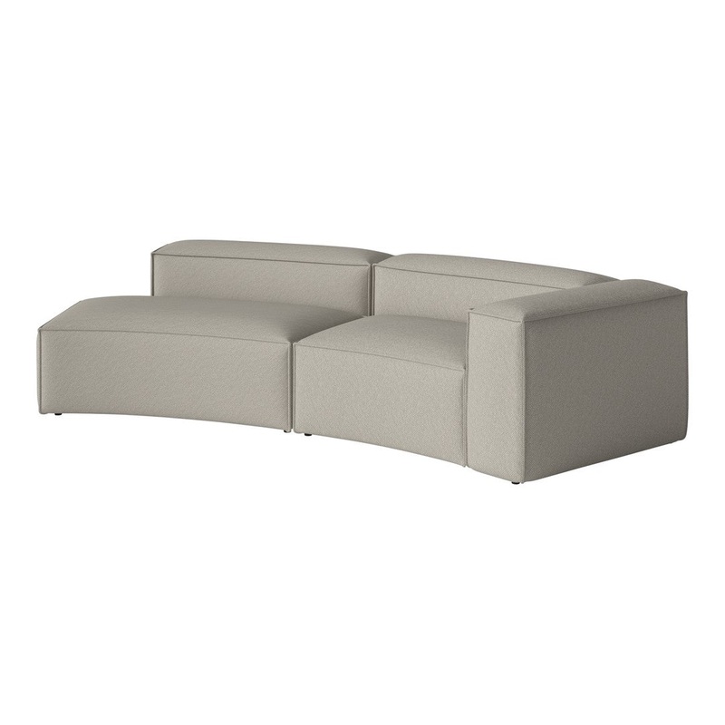 Cosima Curved 2-Seater Sofa w/ Open End